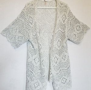 Women's Knit White & Blue Sweater